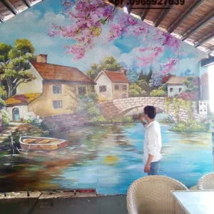 Vẽ Tranh Tường Phong Cảnh Sinh Động Tại TPHCM