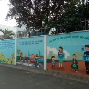 vẽ tranh vì môi trường xanh,sạch,đẹp.