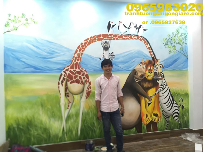tranh tuong phong be