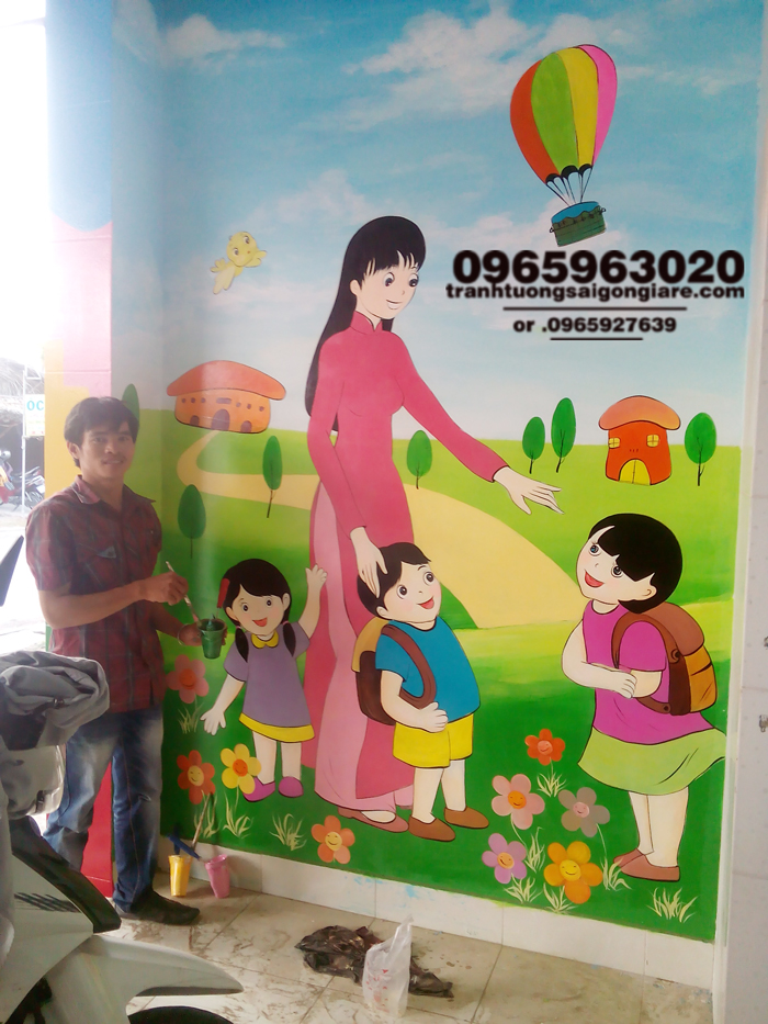 ve tranh tuong mam non