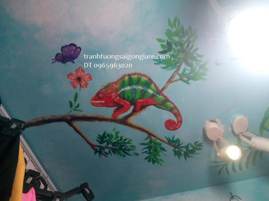 vẽ tranh tường trần nhà
