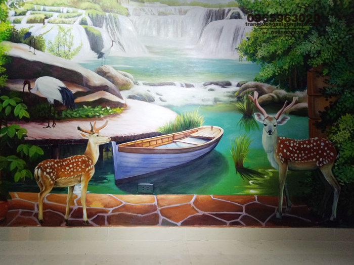 ve tranh phong canh sinh dong