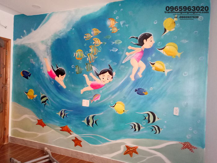 ve tranh tuong phong be